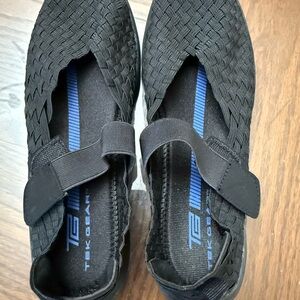 Tek Gear Black Woven Slip-On Shoes